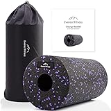 EVERST FITNESS Faszienrolle 30cm mittelhart - Fitness Rolle Faszienrolle Wirbelsäule - Pilates Rolle Massagerolle Rücken - Rückenrolle Massage Rolle - Foam Roller