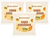 MALINOWE KOKSMEHL KOKOSMEHL NATÜRLICHE PREMIUMQUALITÄT 3x500g