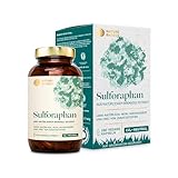 Natürliches Sulforaphan - 180 Kapseln hochdosiert / 50 mg reines Sulforaphan/Hochwertig gewonnen aus Brokkoli Extrakt/Vegan, Zertifiziert & Nachhaltig im Glas