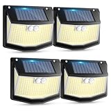 solarlampen für außen Außenbereich Bewegungsmelder: 248 LEDs Solarlicht für Außenbereich mit Bewegungsmelder 3 Modi 270° Beleuchtung IP65 wasserdicht Außenleuchte Wandleuchte für Garten Garage 4 Stück