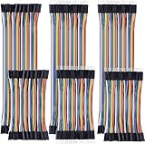 GTIWUNG 6 Stück 40Pin Jumper Wire Kabel, Breadboard Ribbon Cables, 10cm & 20cm Female-Female/Male-Female/Male-Male Steckbrücken Kabel 24AWG Drahtbrücken für Arduino und Raspberry Pi Breadboard