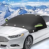 iZoeL Windschutzscheiben Auto Winter Frontscheibe mit Magnet Sonnenblende,große magnetische Auto Abdeckung Wasserdicht Scheibenabdeckung schützt vor Wind, Schnee, Staub, Frost, Sonne– 225 x 164 cm