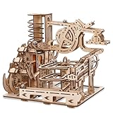 Kugelbahnen 3D Holzpuzzle für Kinder ab 10 Jahren und Erwachsene 3D Puzzle Holz Murmelbahn Trackball Modell Bausatz DIY Holzmodelle Bausätze mit 7 Stahlkugeln Geschenk Pädagogisches Spielzeug