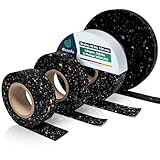 diconfa Terrassenpads Rollen - BREITE: 40mm / 50mm / 60mm / 80mm / 100mm / 150mm - Dicke: 3mm bis 10mm - LÄNGE: 1 bis 10m == 150 x 3000mm x 15mm, 4 Stück - Gummimatte Bautenschutz-Matte