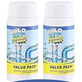 Leistungsstarker Abflussreiniger Rohrreiniger, 2025 Neu Extrem Stark Abflussreiniger Toilette, Extrem Effektiv Gegen Verstopfungen Haare, Für Küche, Bad, Toilette & Balkon (2 pcs)