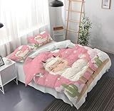 BSYYZQC BettwäSche 220x240 Rosa Bettbezug Luxuriös Flauschig mit ReißVerschluss Alpaka BettwäSche-Sets 2 Teilig Set Weiche Atmungsaktiv Mikrofaser BettbezüGe und 2 Kissenbezug