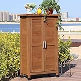 Garten-Aufbewahrungsschrank für den Außenbereich, mehrschichtig, für Terrasse, Werkzeugschuppen, Balkon-Organizer mit Regalen für Hof, Rasen und Gartenbedarf