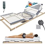 Matratzen Perfekt Orthopädischer 7-Zonen Lattenrost Elektrisch – 120x200 cm 7,5 cm hoch 44 Leisten Härtegrad-Regulierung FERTIG MONTIERT bis 250 kg belastbar – Made in Germany