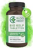 Bio Kelp Jod – 365 vegane Tabletten – 150µg natürliches Jod – Bio Braunalgen aus Frankreich – Laborgeprüft in Deutschland – Sea Kelp Jahresvorrat – Jod Tabletten ohne Zusatzstoffe (MHD 08/2024)