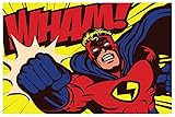 Wallepic Selbstklebende Fototapete Comic Superheld Moderne Tapete Wohnzimmer Schlafzimmer Büro Flur Wandtapete XXL Mehrfarbig Abstrakt Ideen Dekor Wandtattoo Br. 208 cm x Hö. 146 cm