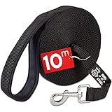 HUND IST KÖNIG Schleppleine 10m für Hunde - Hundeleine 10m mit Griffpolster - Robuste Hunde Schleppleine, wasserabweisend & schmutzunempfindlich - für erfolgreiches Hundetraining inkl. eBook