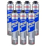 Bauschaum 1 x 750ml Pistollenschaum PU-Schaum Montageschaum INSOLA Windows & Doors Isolierschaum für Fenster Türen Fugen Abdichtung Wärmeisolierung Innen Außen Bau (7, 750, Dose)