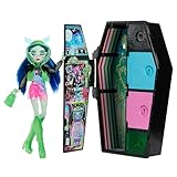 Monster High Skulltimate Secrets Ghoulia Yelps Puppe - Leuchtender Spind mit über 19 bunten Überraschungen,Überraschungen, abwaschbare geheimnisvolle Beschichtung, für Kinder ab 6 Jahren, HNF81