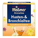 Meßmer Husten- und Bronchialtee | hustenlösend & lindernd | 9 Teebeutel | Glutenfrei | Laktosefrei | Vegan