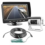 Carmedien cm-DKRFS3 Twin Rückfahrsystem 12V 24V Dual Rückfahrkamerasystem digitaler Rückspiegel Wohnmobil Transporter LKW Doppel Rückfahrkamera