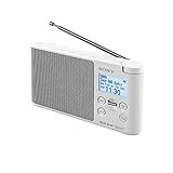 Sony XDR-S41D weiß tragbares Digitalradio DAB DAB+ FM RDS Wecker LCD-Display