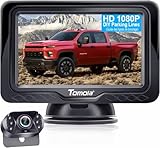 Rückfahrkamera Leicht Einzurichten Plug-Play: Farbe Klares Bild Nachtsicht DIY-Leitfäden HD 1080P Keine Verzögerung Auto Rückfahrkamera mit 4.3' LCD Monitor IP69 Wasserdicht für LKW/SUV Tomoia T1