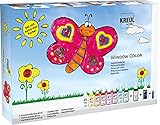 KREUL 42752 - Window Color Fenstermalfarben Set, 10 x 80 ml Farben in Malflaschen, inkl. schwarze Konturenfarbe & Nachtleuchtfarbe, für Kinder, Folien, Glasperlen und Motivvorlagen