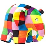 Rainbow Designs Elmer („Elmar“) der Elefant Stofftier 20cm - Super Soft Elmer („Elmar“) Elefant für Kleinkinder und Babys, hell und bunt, Hilfe, um die Farben zu Lernen
