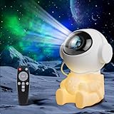 Astronaut Projektor 9 Sternenhimmelmodi, Sternenhimmel Projektor 2 Sternenlichtmodi (per Fernbedienung einstellbar), 3 Arten von LED-Nachtlichtern Skylight Projector, Galaxy Projector mit Timer