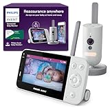 Philips AVENT Philips Connected Videophone mit WLAN, hochwertiger HD-Kamera, Infrarot-Nachtsichtfunktion, Schrei-Erkennung, Gegensprechfunktion, DEKRA Zertifiziert privat und sicher, SCD951/26