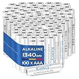 KAMCY AAA-Batterien, 100 Stück, 1340 mAh, Alkaline-Akku, 1,5 V AAA Micro LR03, Enterprise, für zuverlässige Energie, Aufbewahrungspaket in umweltfreundlicher Verpackung