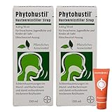 Pharma Perle Hustenreizstiller Set mit Phytohustil Sirup 2x 150ml - vegan bei Reizhusten mit Eibischwurzel für Kinder ab 1 Jahr I mit PharmaPerle Duschgel