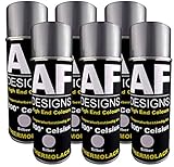 Alex Flittner Designs Thermolack Spray 6 Spraydosen Ofenlack Auspufflack Hitzebeständig 800 °C silber 400ml Schützt Motor und Auspuff vor Rost