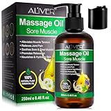 250ml Massageöl zur Beruhigung, Erwärmen und Entspannung, Schmerzender Muskeln Sport Massageöl Körperöl zur Haut für Männer und Frauen intensive Entspannung