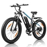 VARUN E Bike Herren 26 Zoll, 4.0 Fat Tire E-Mountainbike mit 48V13Ah Akku, 55NM 250W Motor, 5 Fahrmodi, Aluminium-E-fatbike Elektrofahrrad, StVZO-Zertifikat, Reichweite 100KM