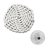 Anruyi 1 Stück Fahrrad Kette 6/7/8-fach 1/2x3/32 Inch 116 Glieder Fahrradkette für Tourenrad, Rennrad, Mountainbike - Shimano, SRAM, KMC Kompatibel