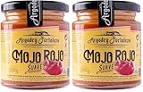 Argodey Fortaleza Mojo Rojo Suave 200g - Authentische Kanarische Sauce, Perfekt und Vielseitig zum Streichen auf Brot, Toast, Arepas, Kartoffeln. Ohne Konservierungsstoffe und künstliche Zusätze.