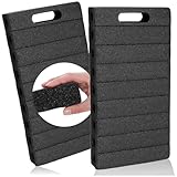 com-four® 2X Kniekissen - Bequeme Schaumstoff-Kniematte - Stadion-Sitzkissen - weiche Kniepolster Gartenarbeit - tragbare Knieschutzmatte - wasserbeständig, isolierend (dunkelgrau - 2 Stück)