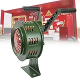 Handkurbel-Sirene – 120 dB manuelle Luftangriffsirene für Selbstschutz, Notfallalarm, tragbare Kurbel aus Aluminiumlegierung für Fabriken, Schulen, Minen, Flughäfen