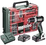 metabo BS 18L BL Set 613155710 Akku-Bohrschrauber 18V 2Ah Li-Ion inkl. 2. Akku, bürstenlos, inkl. Koffer, inkl. Ladegerät, mit