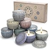 Duftkerze Geschenkset, 8 Stück Duftkerzen Set, Sojawachs Kerzen Geschenke für Frauen Freundin Kleine Geschenkset, Jubiläum Muttertag für Aromatherapie Bad Spa, Brenndauer bis zu 160 Stunden