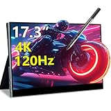 Magedok 17.3 Zoll 4K 120Hz Touchscreen Portable Monitor,100% P3 Mobiler Monitor Anti-Glare Eye Care Game Display Unterstützung MPP Stylus USB C Mini HDMI für Game Console,Laptop,Mac,PC