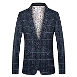 Sakko Herren Sportlich Regular Fit Anzüge Sakkos Männer Elegante Jacke Winter Blazer Langarm Anzugjacke Mantel Bequeme Übergangsjacke Button Business Jacke Kurzmantel Mode Jackett