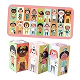 Yardwe 1 Satz Face Changing Bausteine Stapeln Blöcke Aus Holzblöcken Bunte Blöcke Für Kinderspielzeug Kinderholzversorgung Spielzeugspielzeug Hölzern