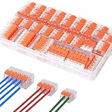 Kabelverbinder Kabelklemmen Elektro, 75 Stück Verbindungsklemmen, 4mm² Leiter LüSterklemmen Aus Feuerfestem Pc Material für 2-3-5 Leiter Elektro Draht Kabelklemmen