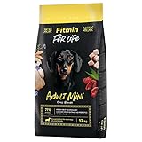 Fitmin for Life Minifutter für kleine Hunde | Hundetrockenfutter | Hundenahrung mit Frischfleisch | 71% Protein tierischen Ursprungs | Futter für kleine Hunde | 12kg