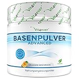 Basenpulver - 360 g (72 Portionen) - Extra reich an Magnesium, Zink, Kalium, Calcium - Basenfasten - Mit Orangen Geschmack - Vegan