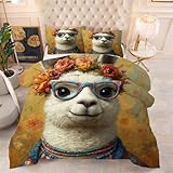 Gumntun Bettdecke 155×220 cm WeißEs Alpaka, Maschinen Waschbar und Pflegeleicht Schlafdecke, Leichte Mikrofaser Ganzjahresdecke mit 2 Kissenbezüge 80×80 cm für Doppelbett