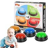 4 Teiliger Buzzer Mit Sound, Buzzer Für Quizspiele Antwort, Quick Answer Prop Button, Unterricht Klassenzimmer Werkzeug, Für Teamspiele Raten Debattieren Abstimmen Wettbewerb
