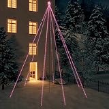 ACAGALA LED Weihnachtsbaum Außen mit Stern, 1300 LEDs Kegelform Beleuchtete Tannenbaum Outdoor, 800x230 cm Großer Lichterbaum, Colourful, Weihnachtsdekoration für draußen XXL