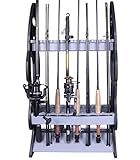 Croch Angelrutenständer für 16 Ruten, Plastik, Größe: 44 x 25 x 80 cm, Outdoor, Tragbar