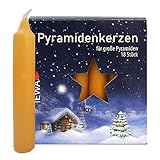 OLShop AG 3er Pack Ebersbacher Pyramidenkerzen groß, Natur (Ø x H) 17 x 105 mm 54 Stück