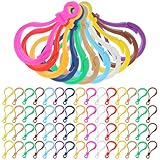 ULTECHNOVO 100 Stück Teiliges Bunte Kunststoff lobster claw karabiner für DIY Schlüsselanhänger Lanyard zubehör Robust Vielseitig Einsetzbar für Bastelprojekte und Schmuckgestaltung