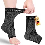 Sikeydels 2 Stück Sprunggelenkbandage,Flexible Ankle Brace,Knöchelbandage für Damen/Männer,Orthopädische Kompressionssocken,Sprunggelenk Bandage für Sport wie Fußball,Fitness und Joggen,M