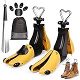 2 Stück Schuhdehner Damen Herren, Einstellbare Breite und Länge Schuhdehner Schuhweiter, Schuhspreizer für zu Enge Schuhe für Stiefel Wanderschuhe Boots Sneaker (Gelb, 42-48)